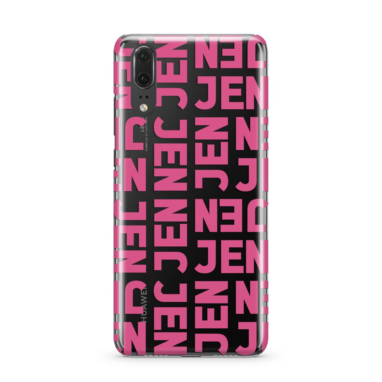 Bold Pink Repeating Name Huawei P20 Phone Case