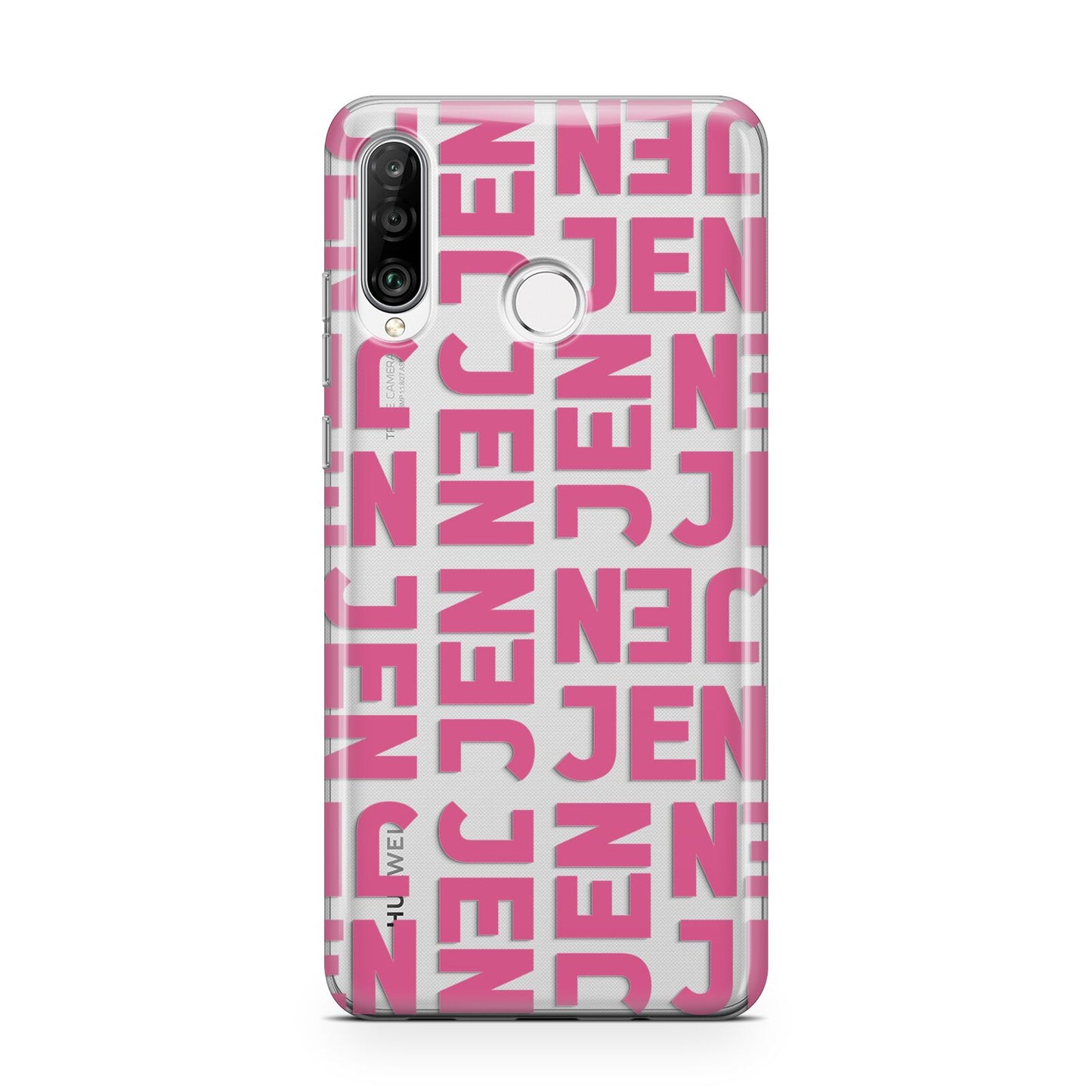 Bold Pink Repeating Name Huawei P30 Lite Phone Case