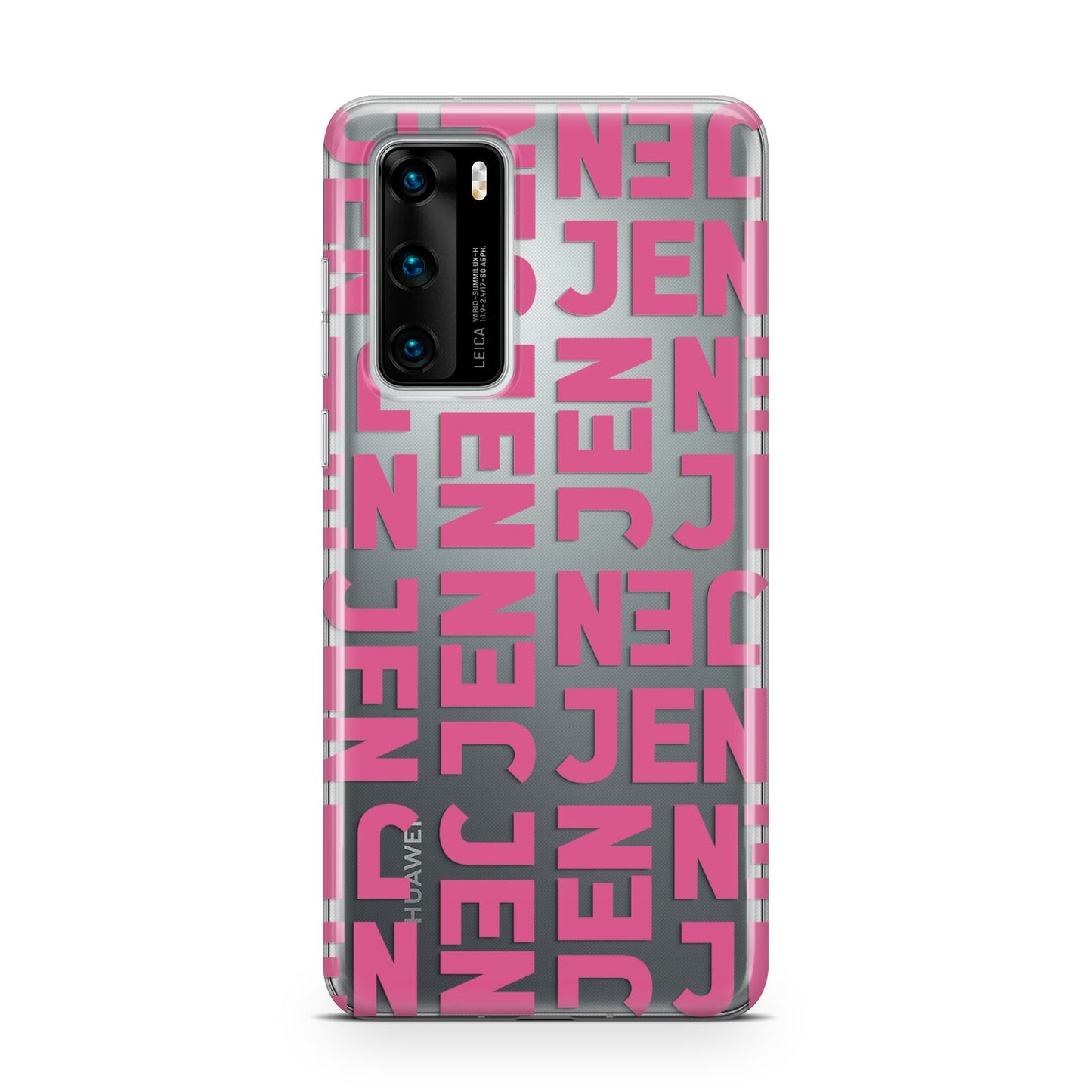 Bold Pink Repeating Name Huawei P40 Phone Case