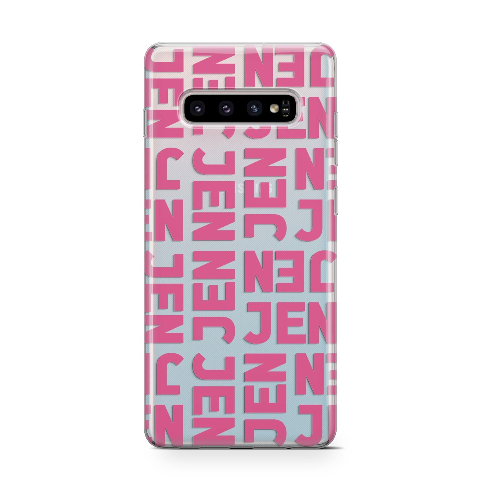 Bold Pink Repeating Name Protective Samsung Galaxy Case