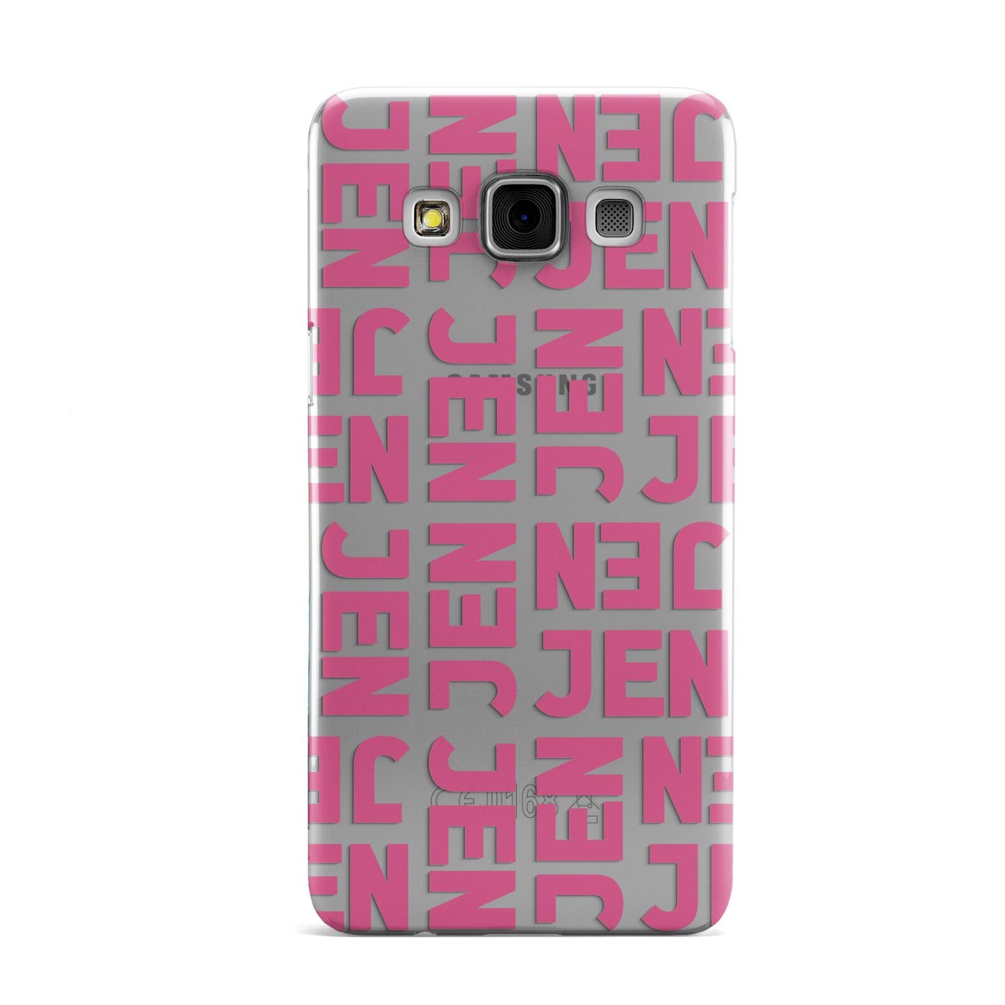 Bold Pink Repeating Name Samsung Galaxy A3 Case