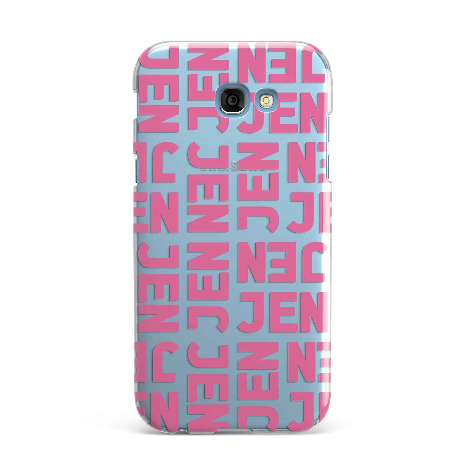 Bold Pink Repeating Name Samsung Galaxy A7 2017 Case