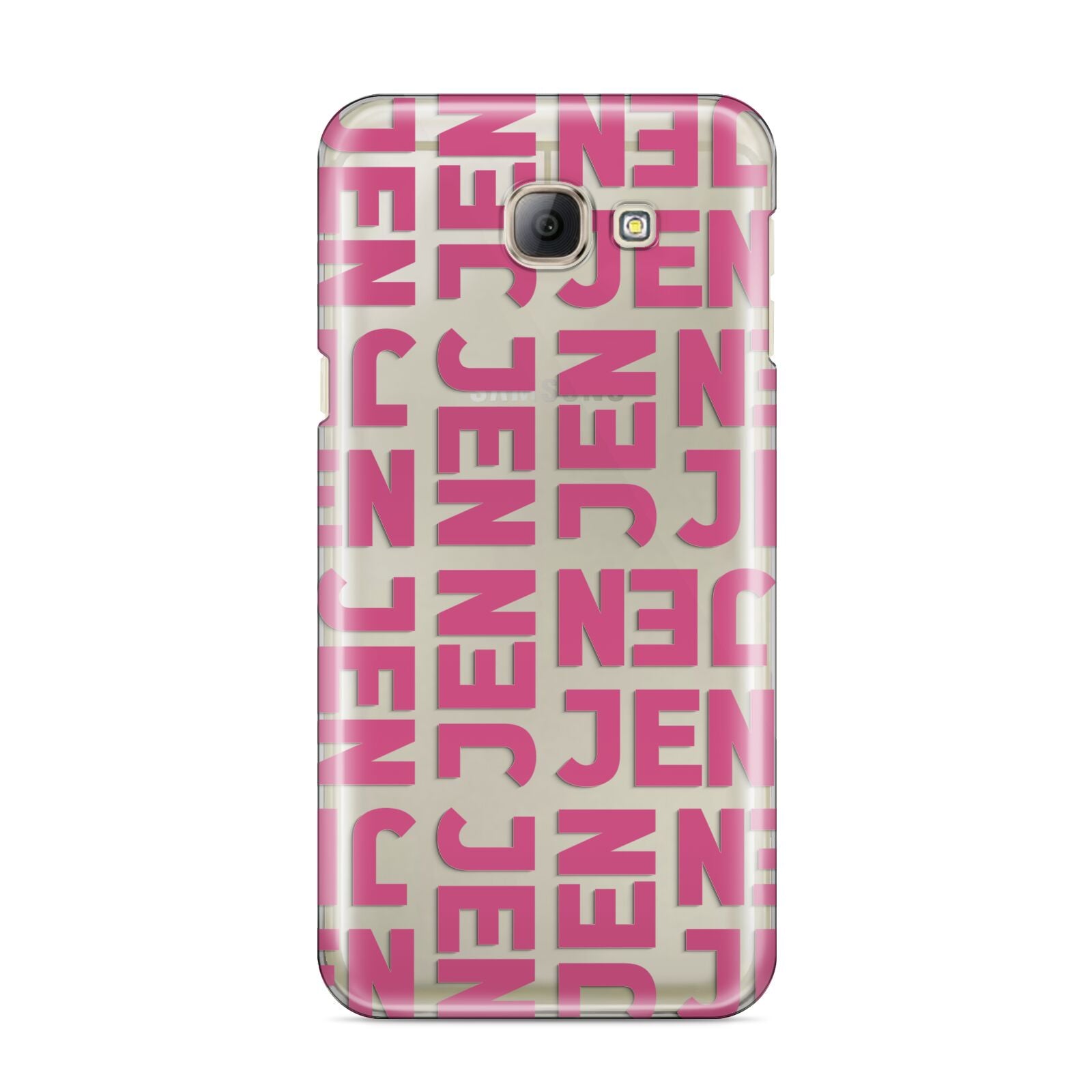 Bold Pink Repeating Name Samsung Galaxy A8 2016 Case