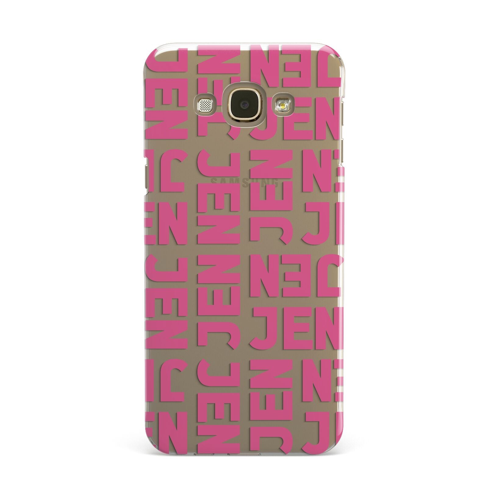 Bold Pink Repeating Name Samsung Galaxy A8 Case