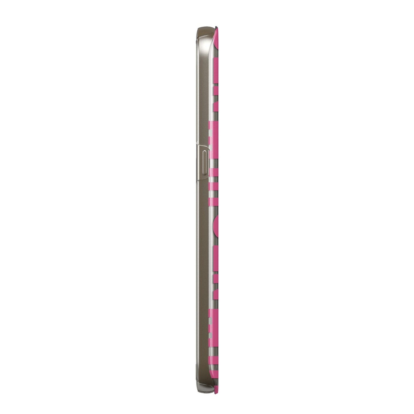 Bold Pink Repeating Name Samsung Galaxy Case Side View