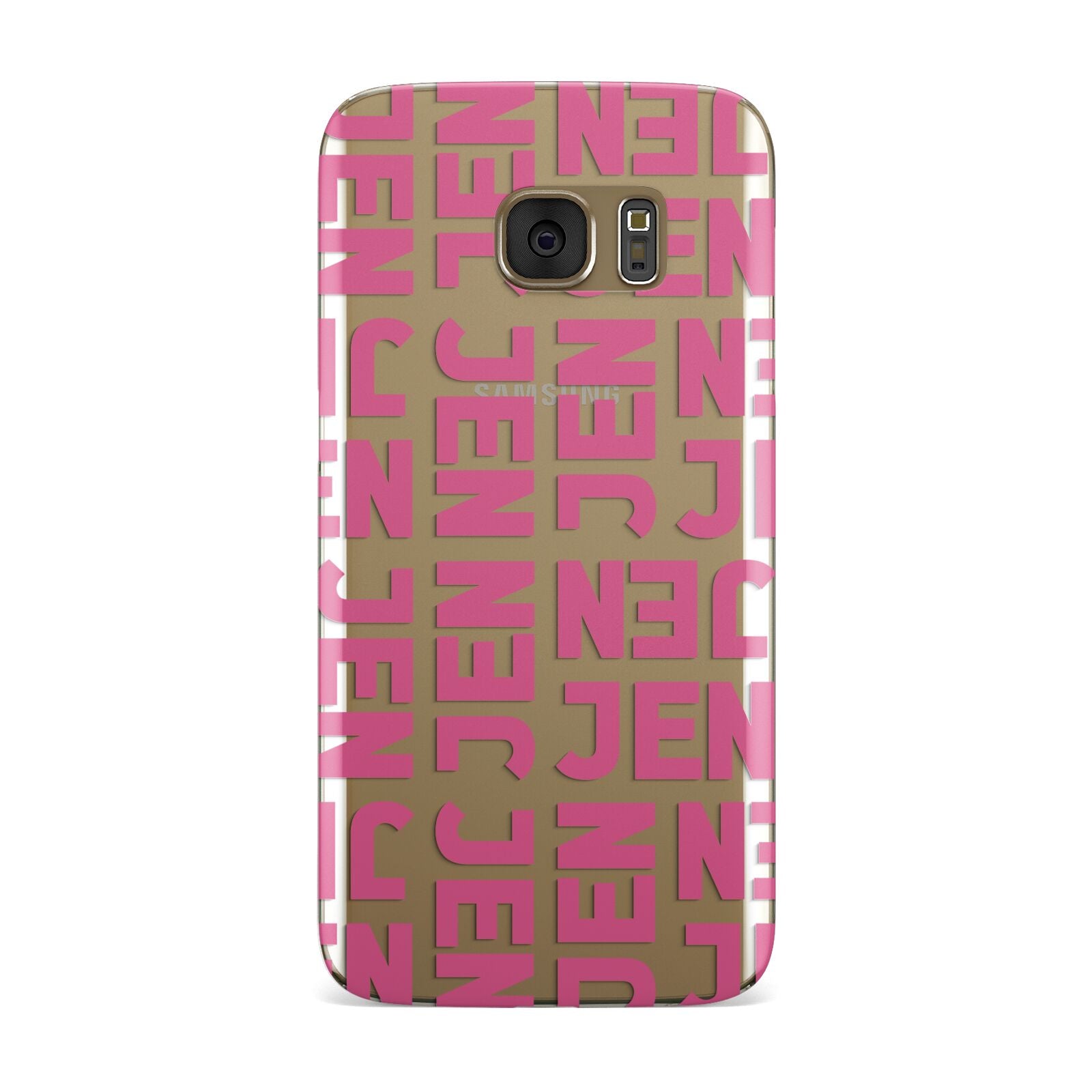 Bold Pink Repeating Name Samsung Galaxy Case