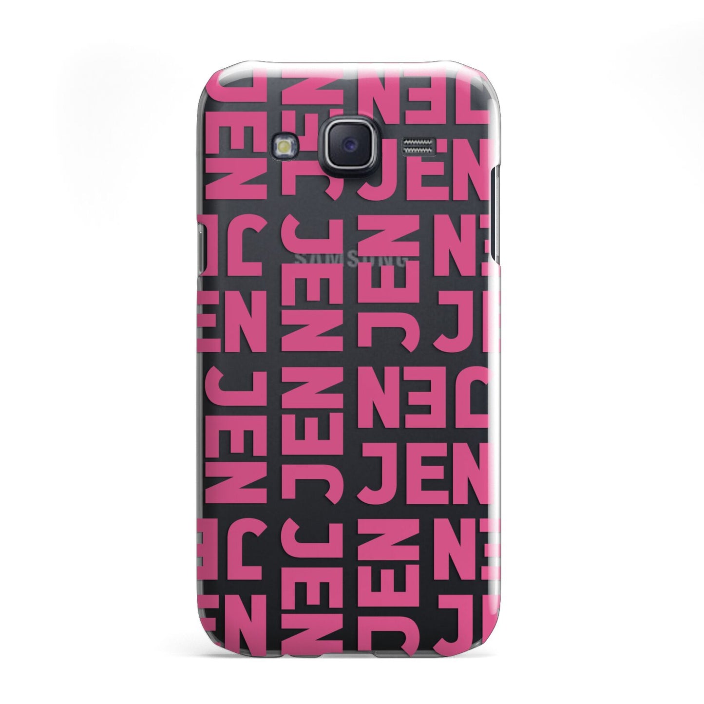 Bold Pink Repeating Name Samsung Galaxy J5 Case