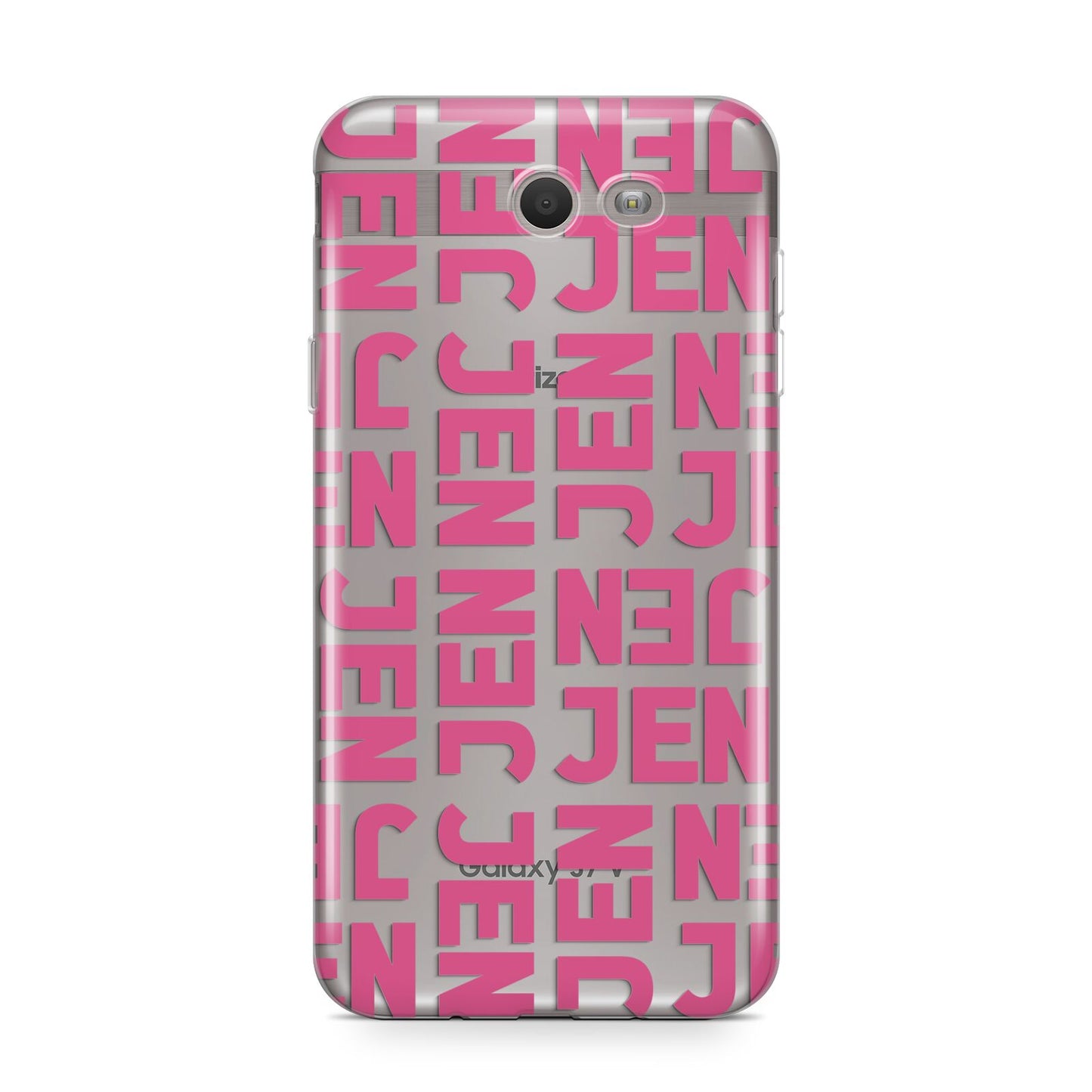 Bold Pink Repeating Name Samsung Galaxy J7 2017 Case