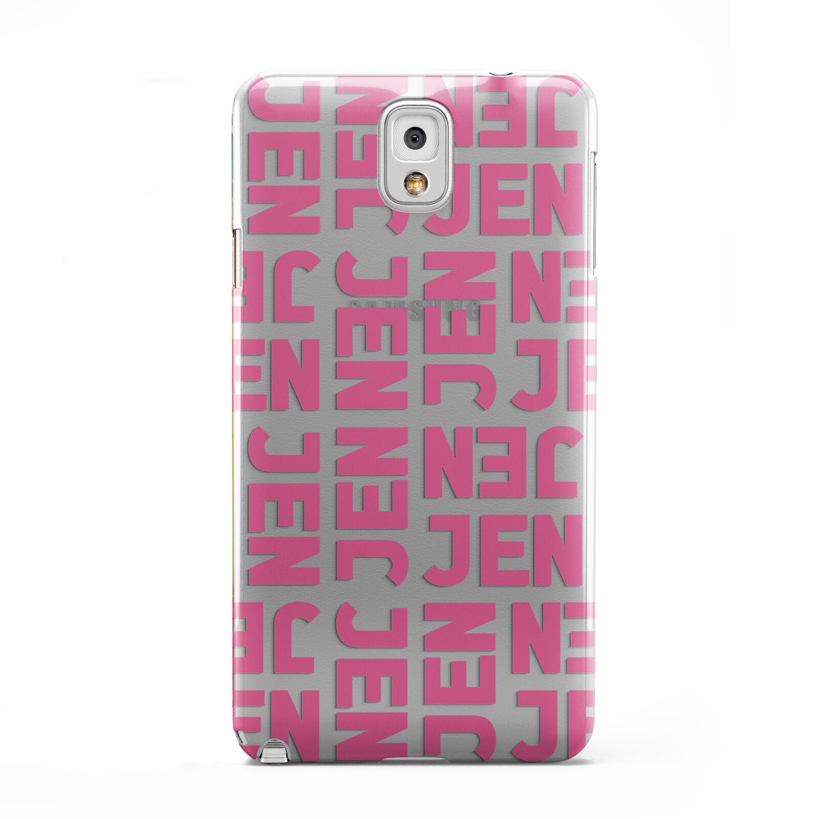 Bold Pink Repeating Name Samsung Galaxy Note 3 Case