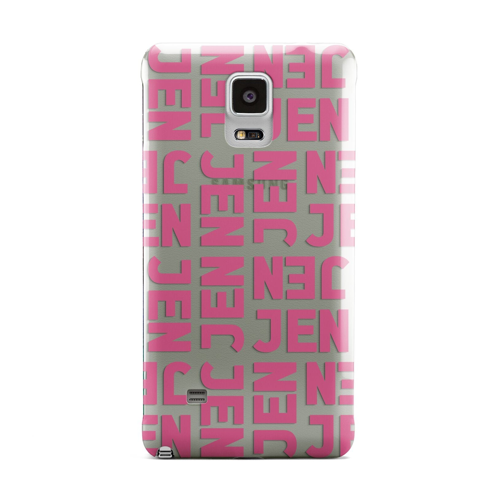 Bold Pink Repeating Name Samsung Galaxy Note 4 Case