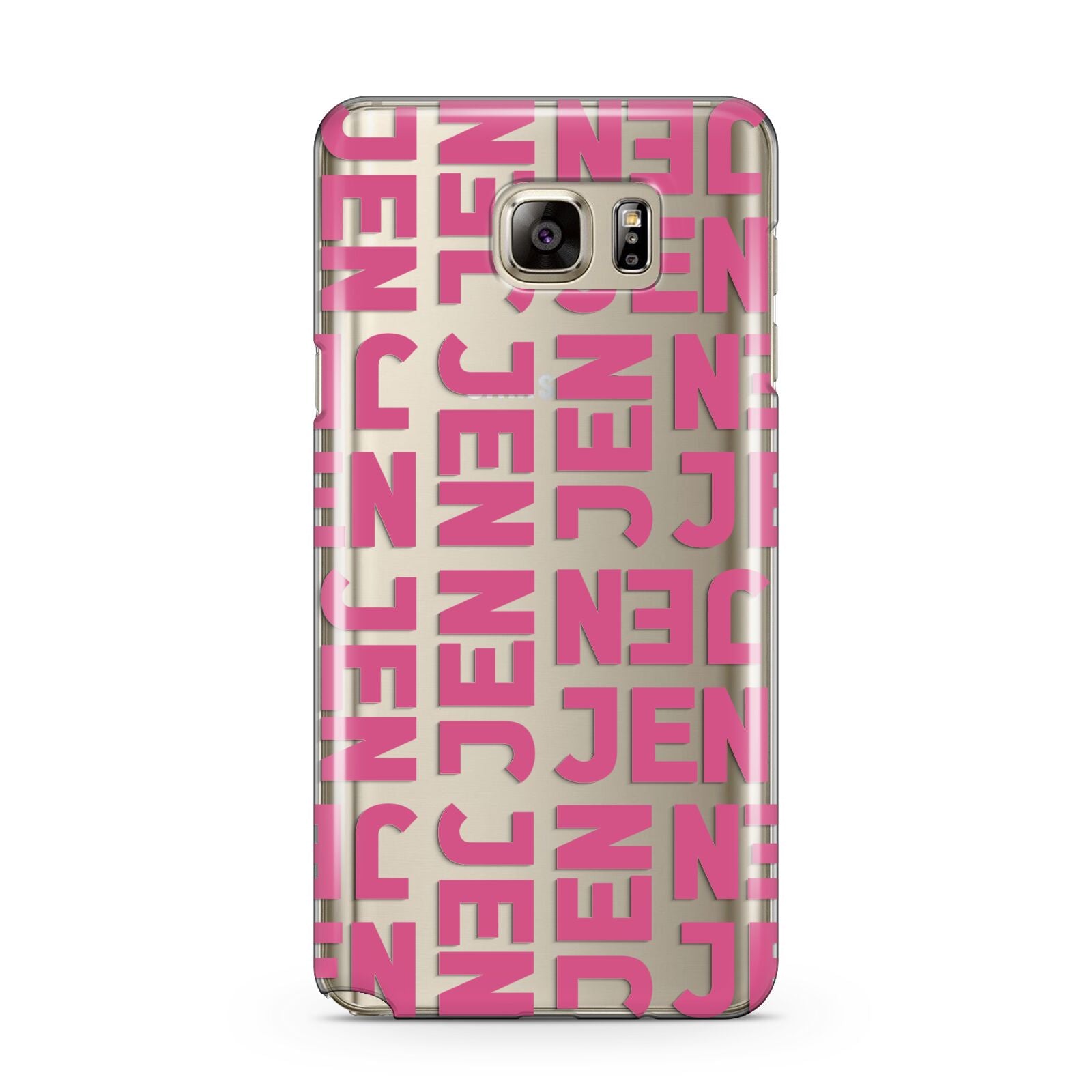 Bold Pink Repeating Name Samsung Galaxy Note 5 Case