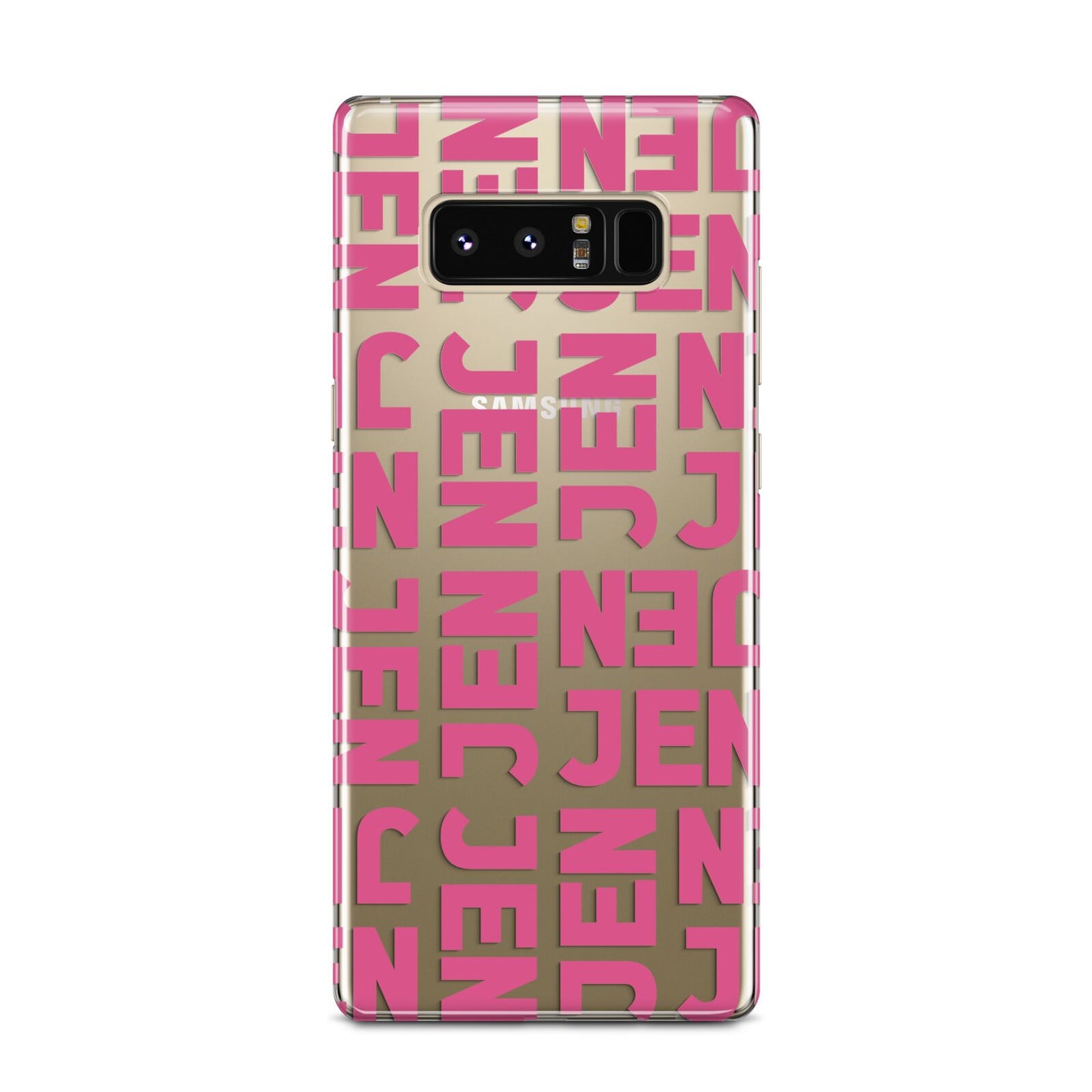 Bold Pink Repeating Name Samsung Galaxy Note 8 Case