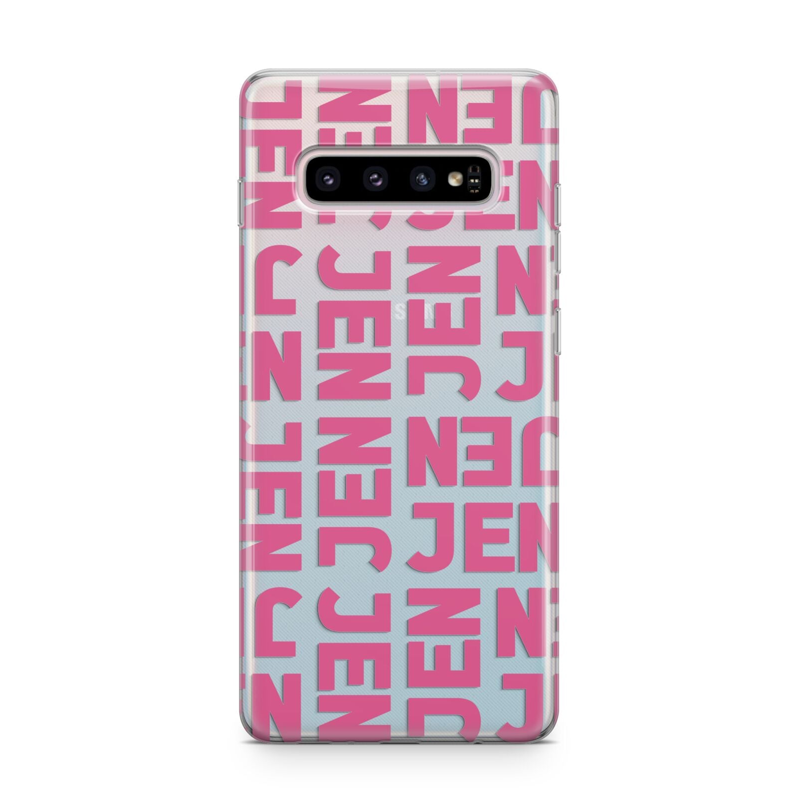 Bold Pink Repeating Name Samsung Galaxy S10 Plus Case