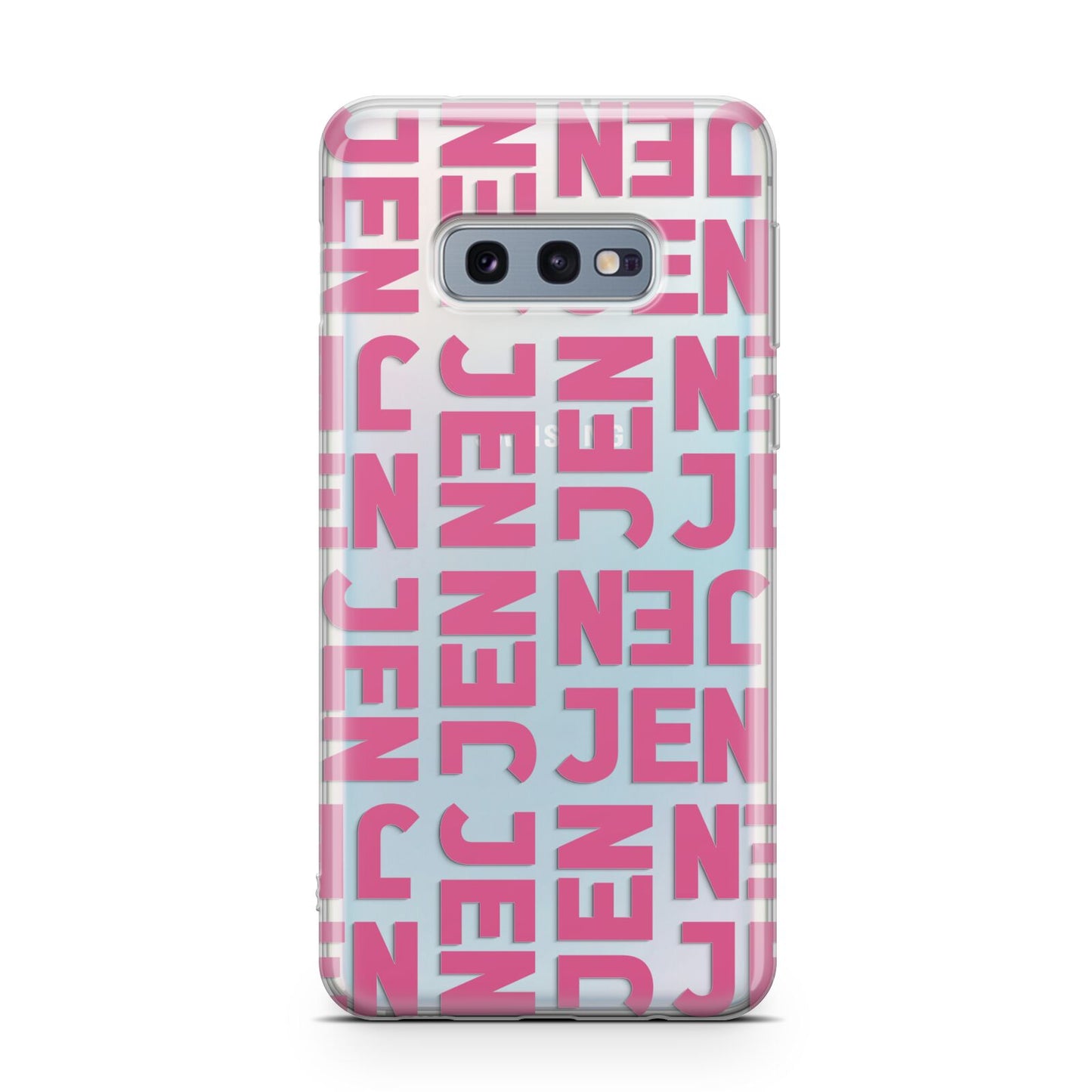 Bold Pink Repeating Name Samsung Galaxy S10E Case