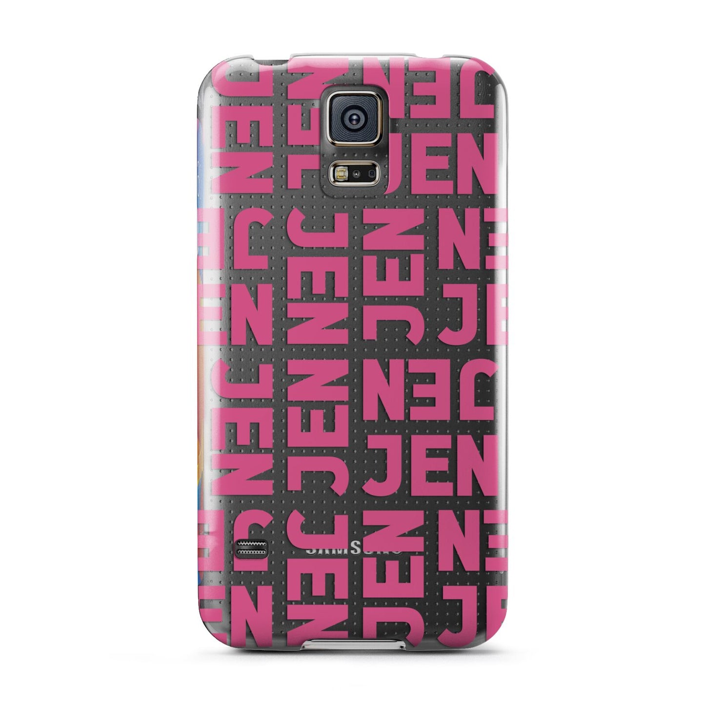 Bold Pink Repeating Name Samsung Galaxy S5 Case