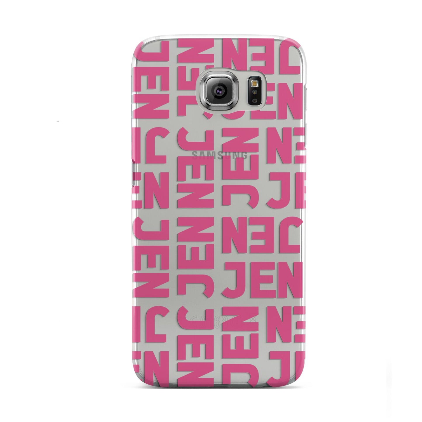 Bold Pink Repeating Name Samsung Galaxy S6 Case