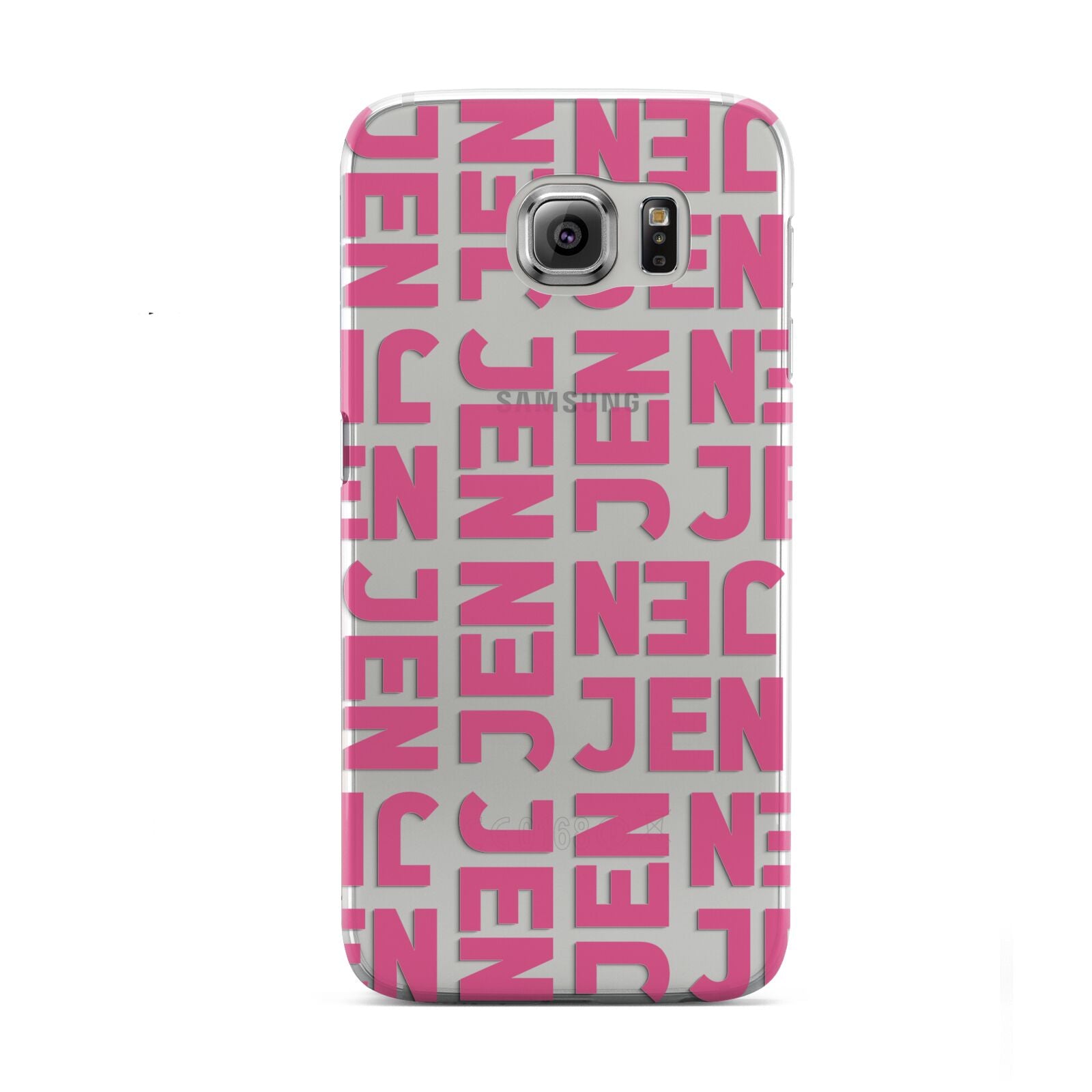 Bold Pink Repeating Name Samsung Galaxy S6 Case