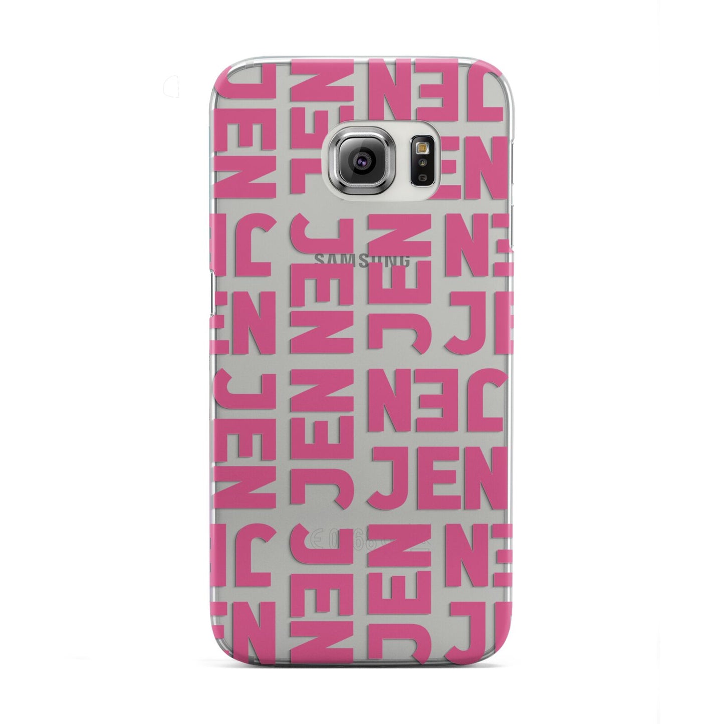 Bold Pink Repeating Name Samsung Galaxy S6 Edge Case