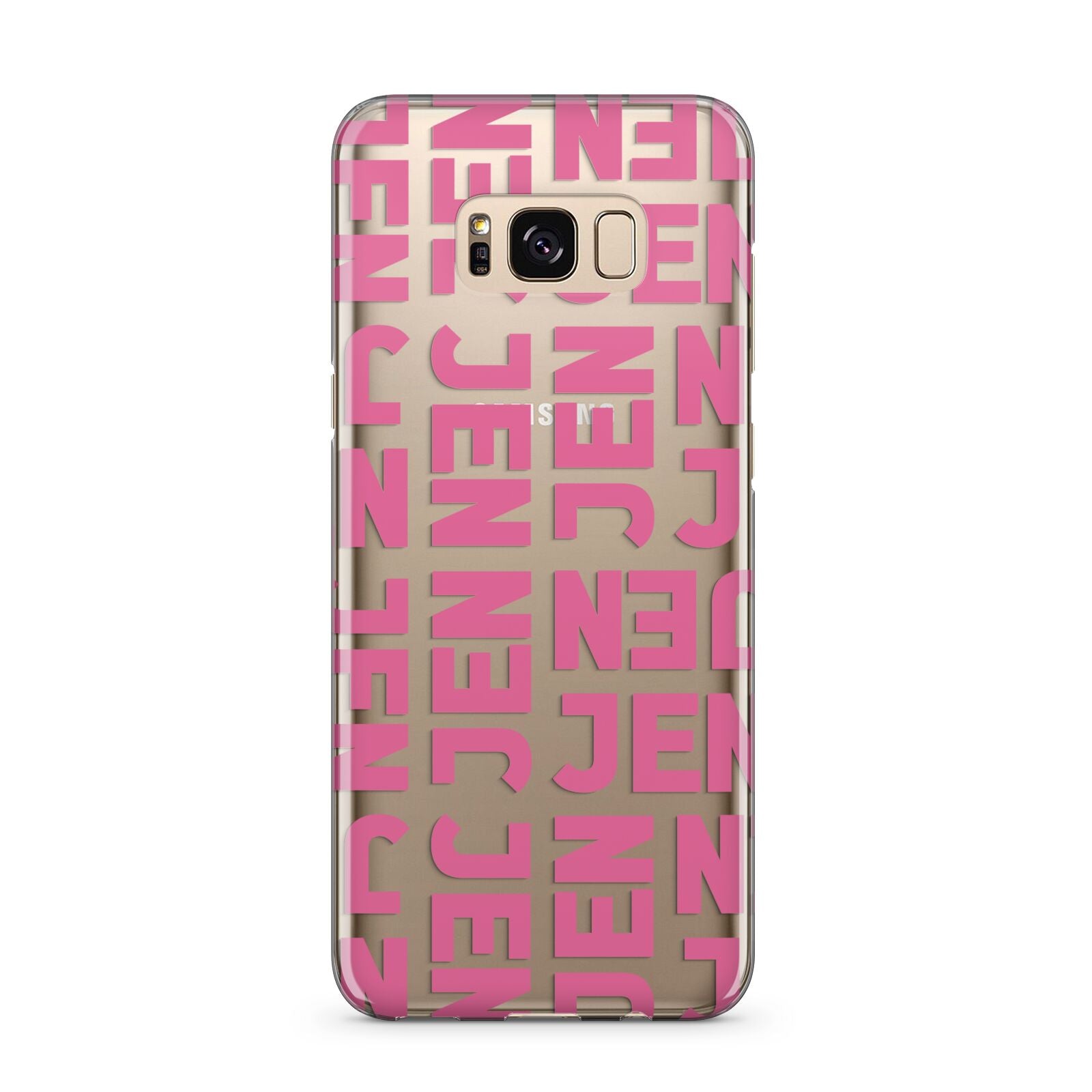 Bold Pink Repeating Name Samsung Galaxy S8 Plus Case