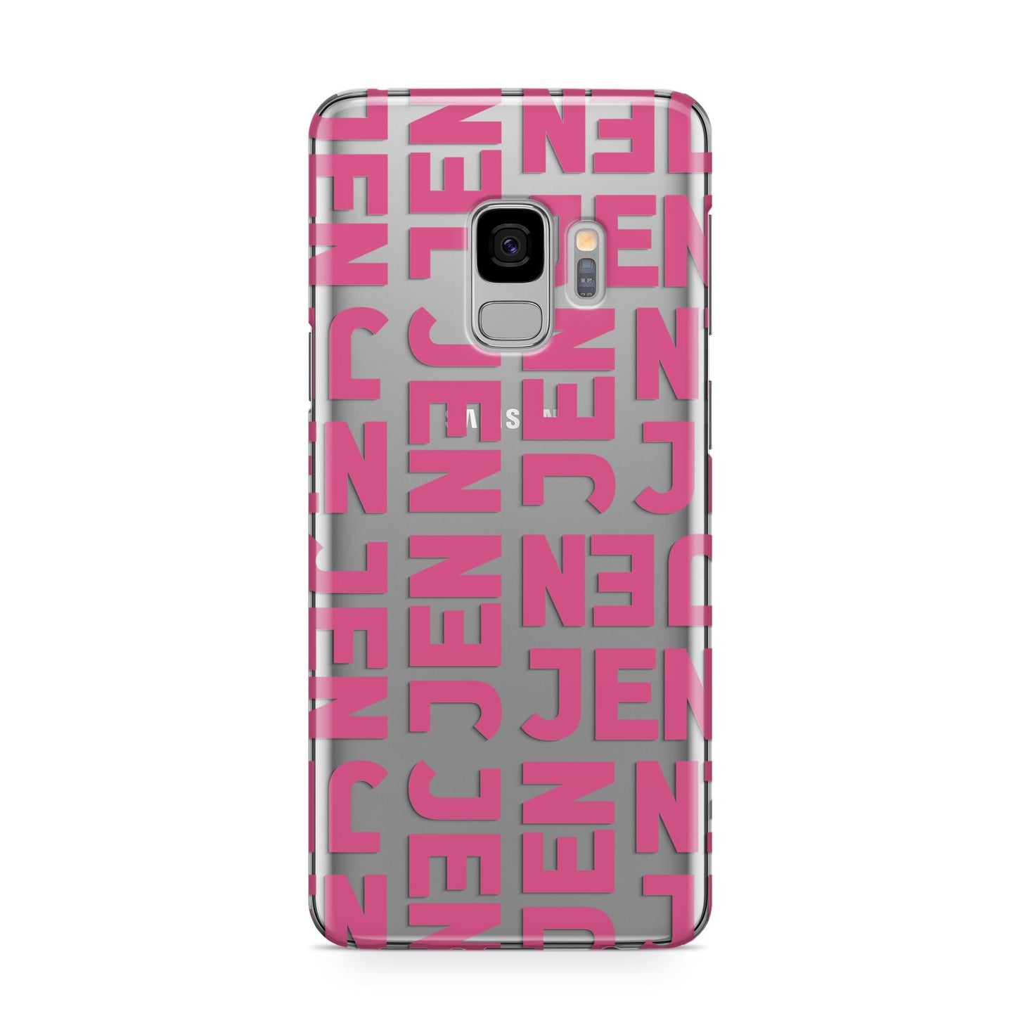 Bold Pink Repeating Name Samsung Galaxy S9 Case