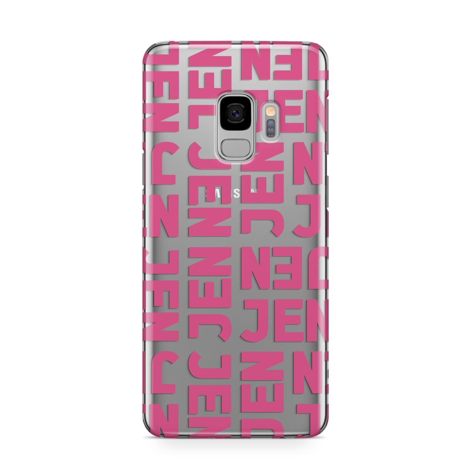 Bold Pink Repeating Name Samsung Galaxy S9 Case