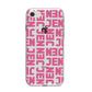 Bold Pink Repeating Name iPhone 8 Bumper Case on Silver iPhone