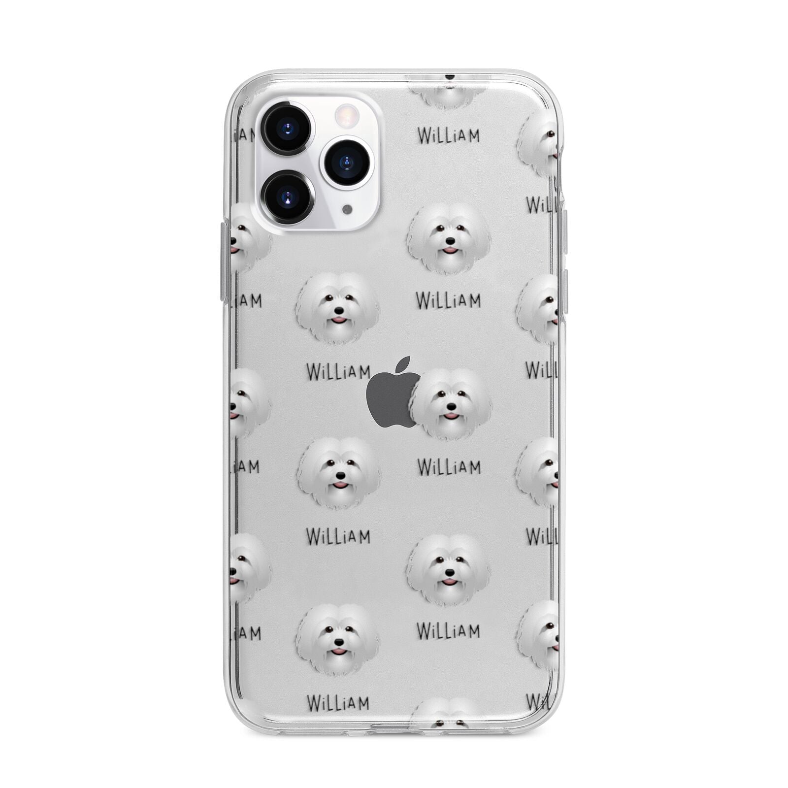 Bolognese Icon with Name Apple iPhone 11 Pro Max in Silver with Bumper Case