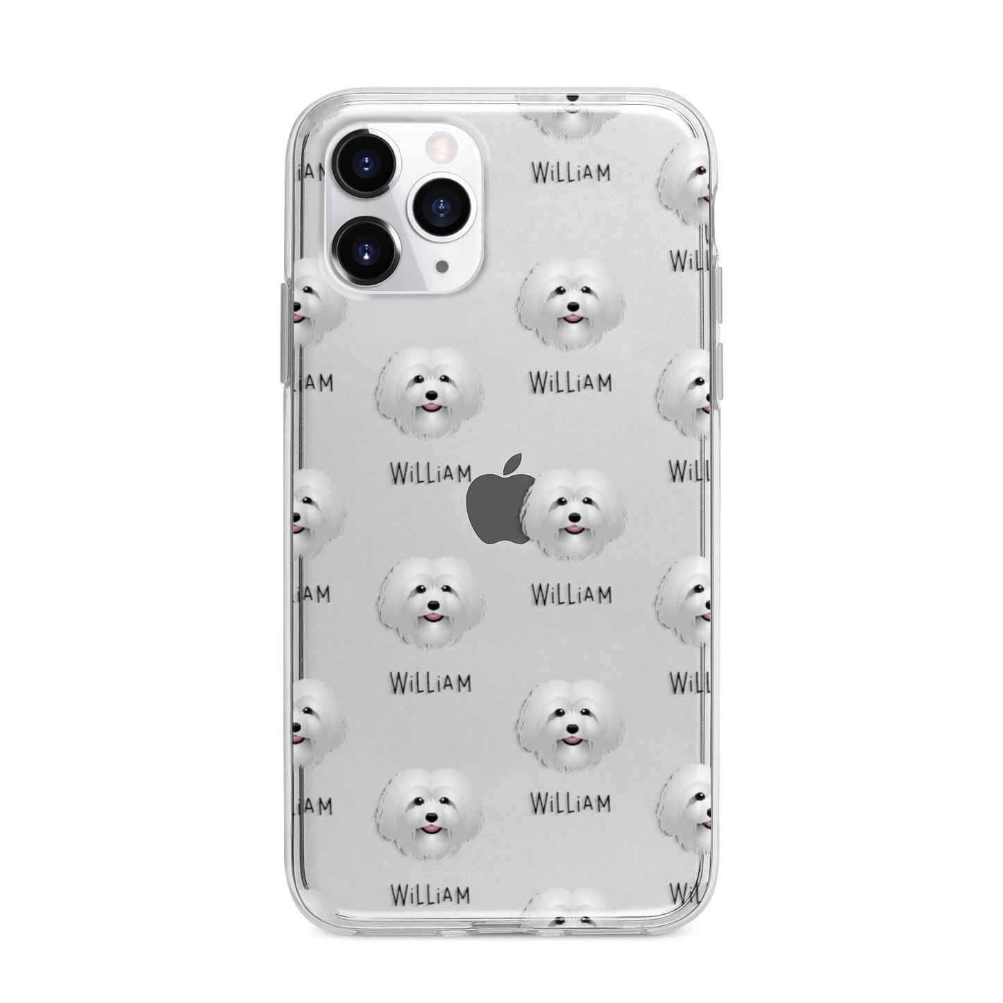 Bolognese Icon with Name Apple iPhone 11 Pro in Silver with Bumper Case