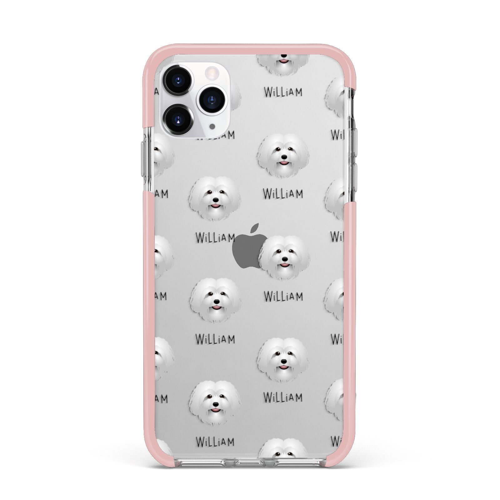 Bolognese Icon with Name iPhone 11 Pro Max Impact Pink Edge Case