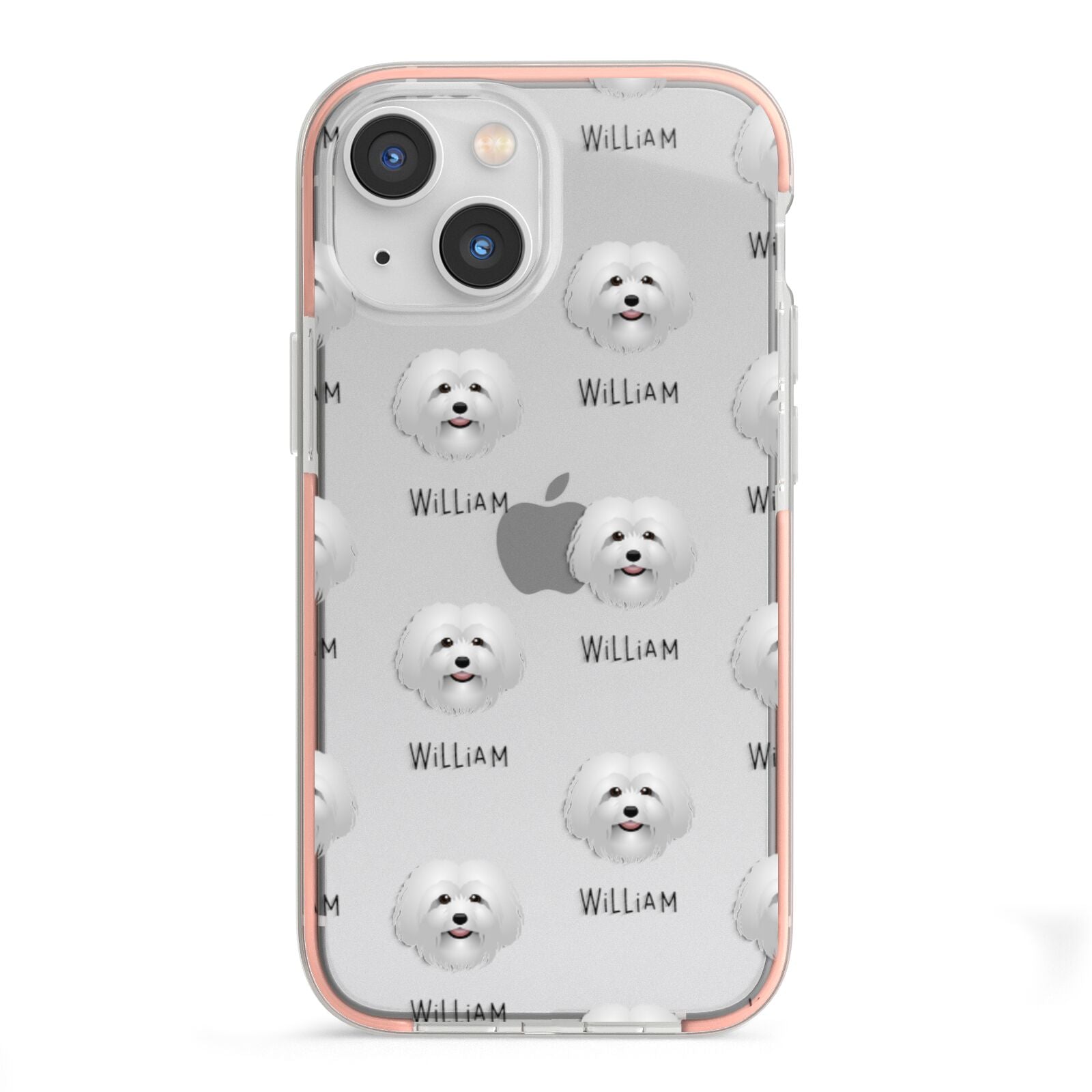 Bolognese Icon with Name iPhone 13 Mini TPU Impact Case with Pink Edges