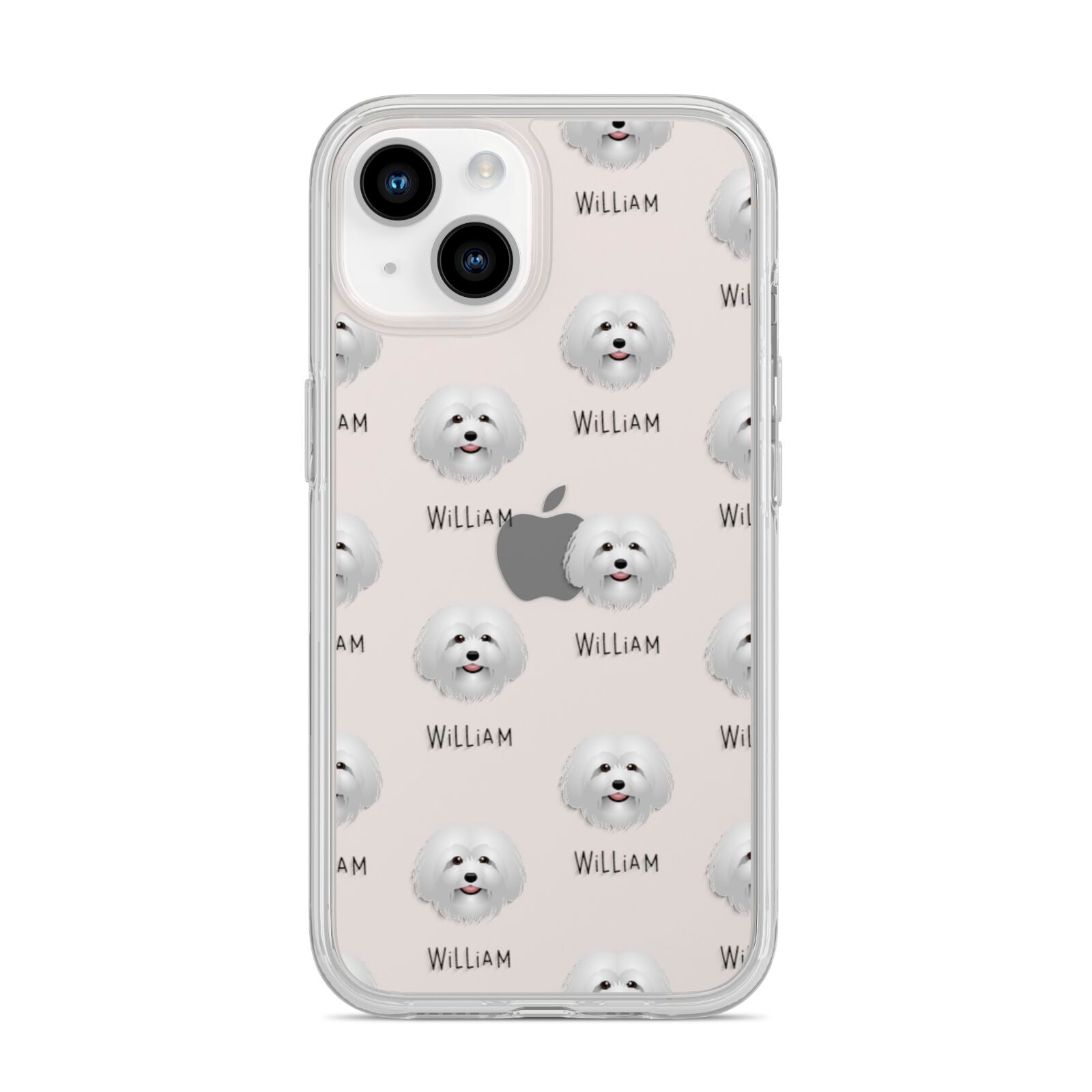 Bolognese Icon with Name iPhone 14 Clear Tough Case Starlight