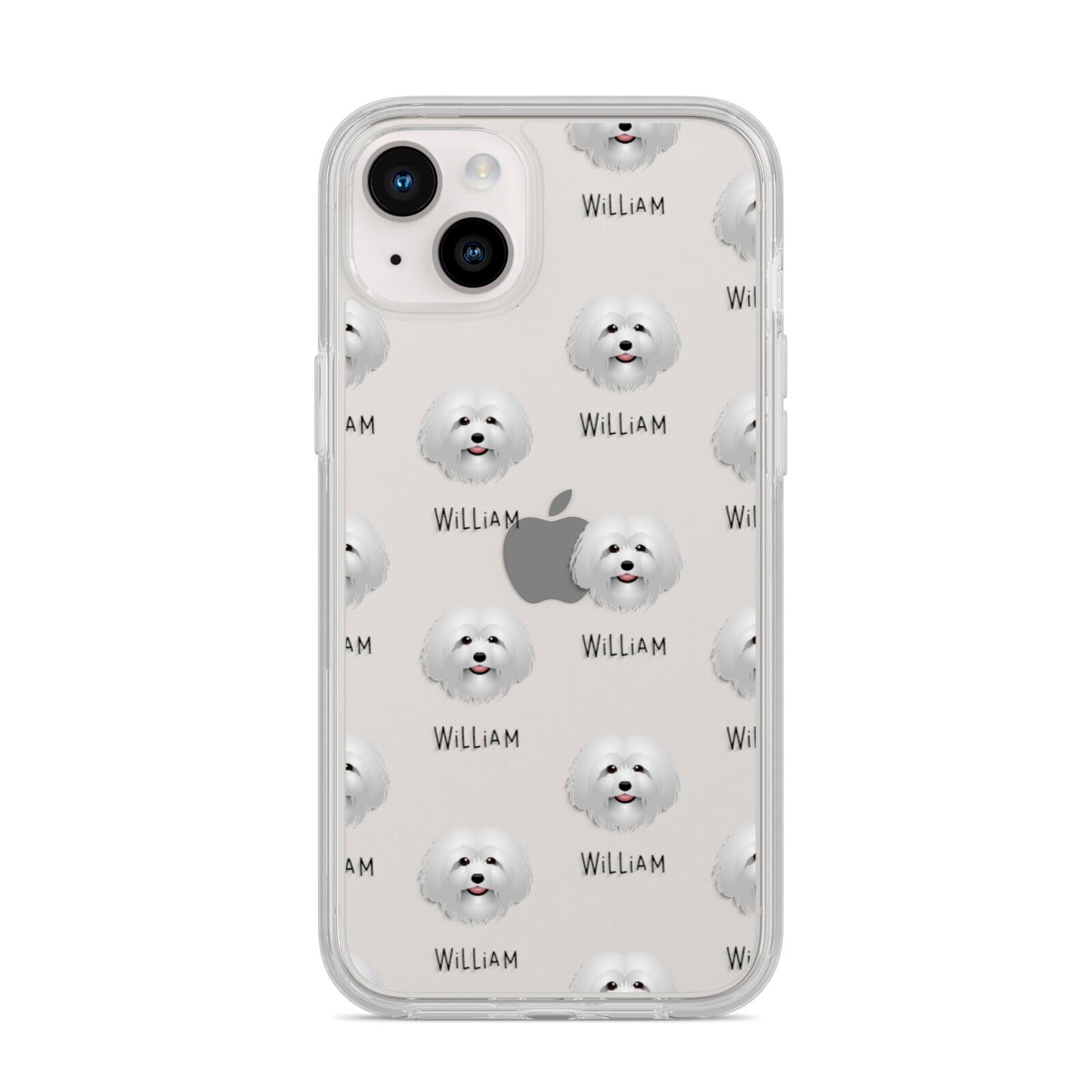 Bolognese Icon with Name iPhone 14 Plus Clear Tough Case Starlight