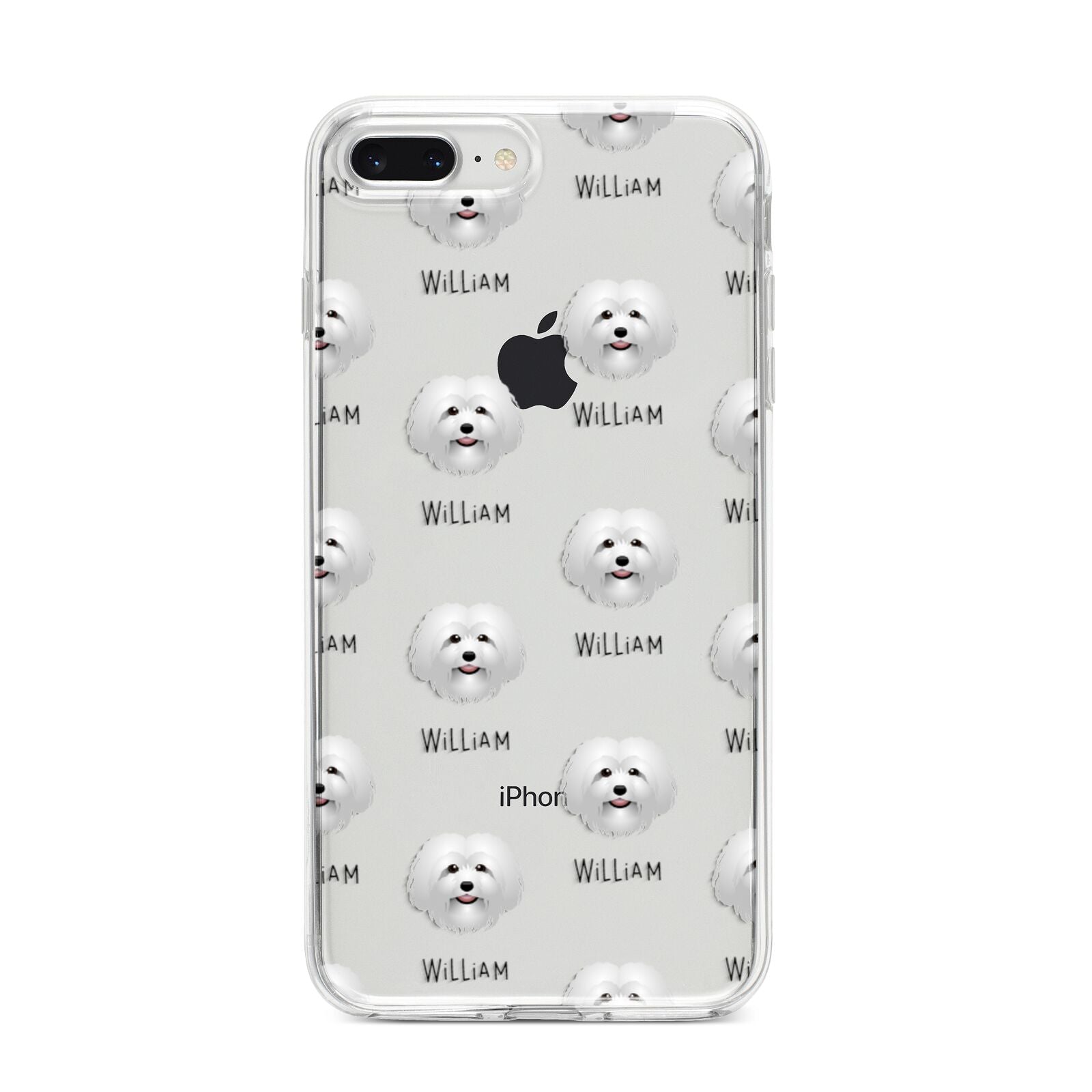 Bolognese Icon with Name iPhone 8 Plus Bumper Case on Silver iPhone