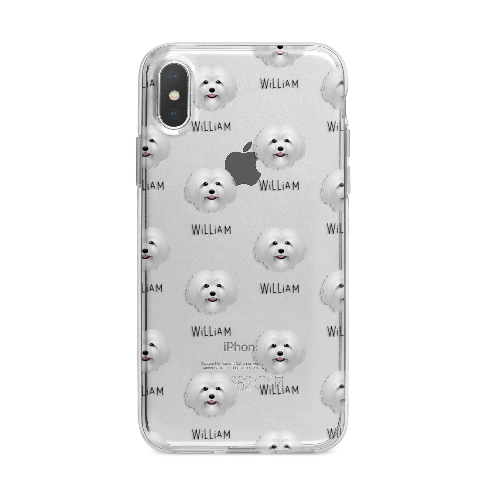 Bolognese Icon with Name iPhone X Bumper Case on Silver iPhone Alternative Image 1