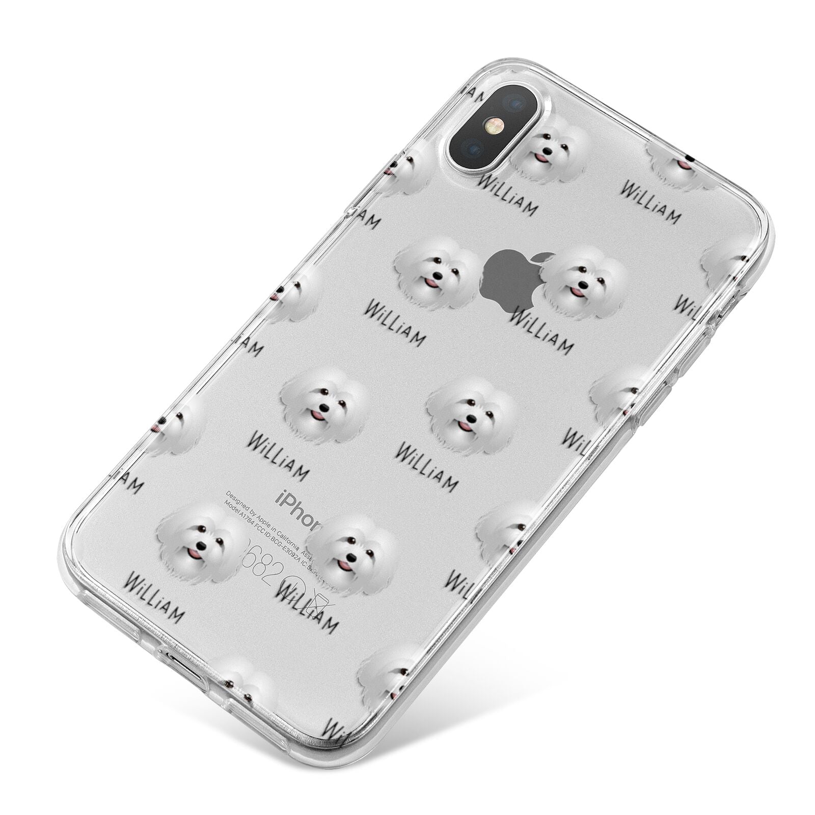 Bolognese Icon with Name iPhone X Bumper Case on Silver iPhone