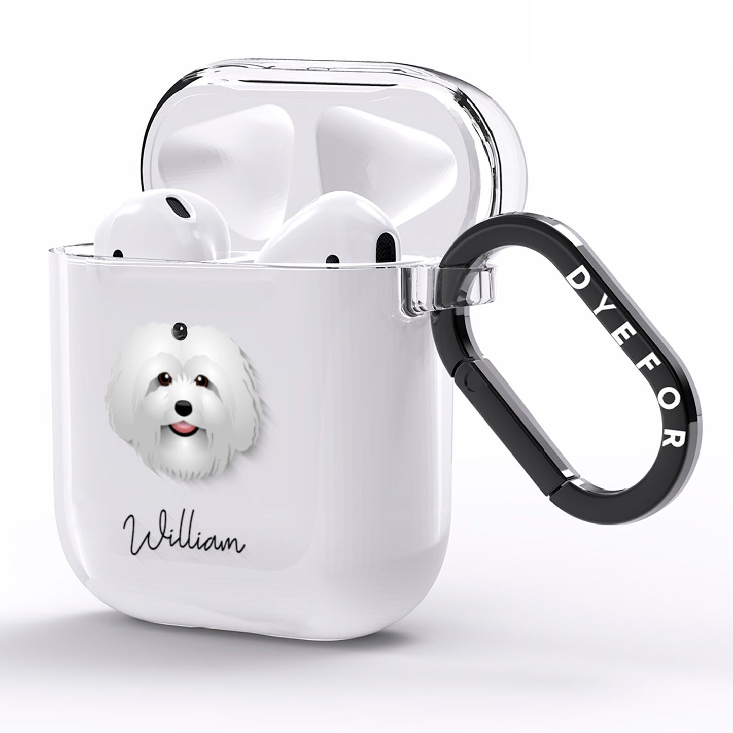 Bolognese Personalised AirPods Clear Case Side Image
