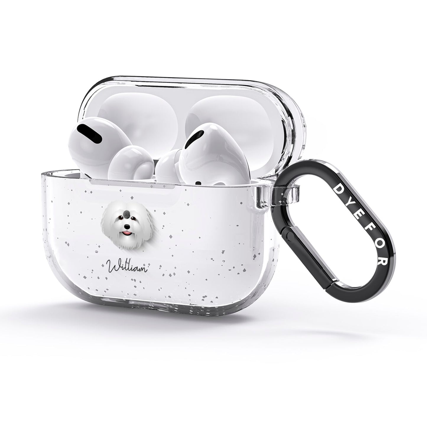 Bolognese Personalised AirPods Glitter Case 3rd Gen Side Image