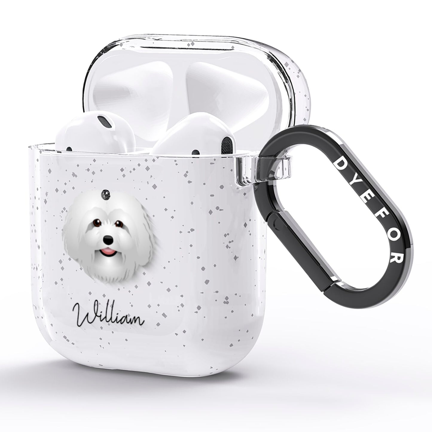 Bolognese Personalised AirPods Glitter Case Side Image