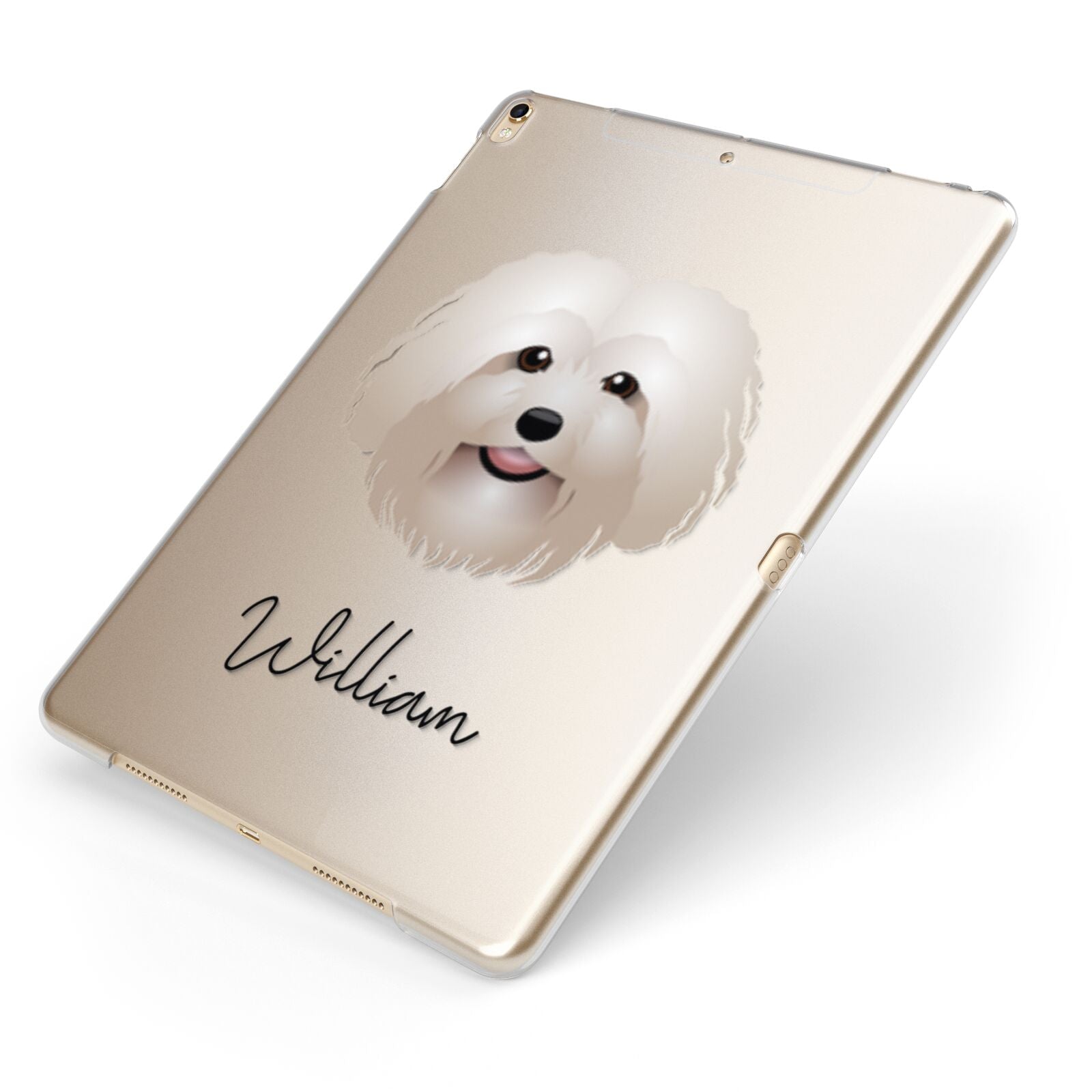 Bolognese Personalised Apple iPad Case on Gold iPad Side View
