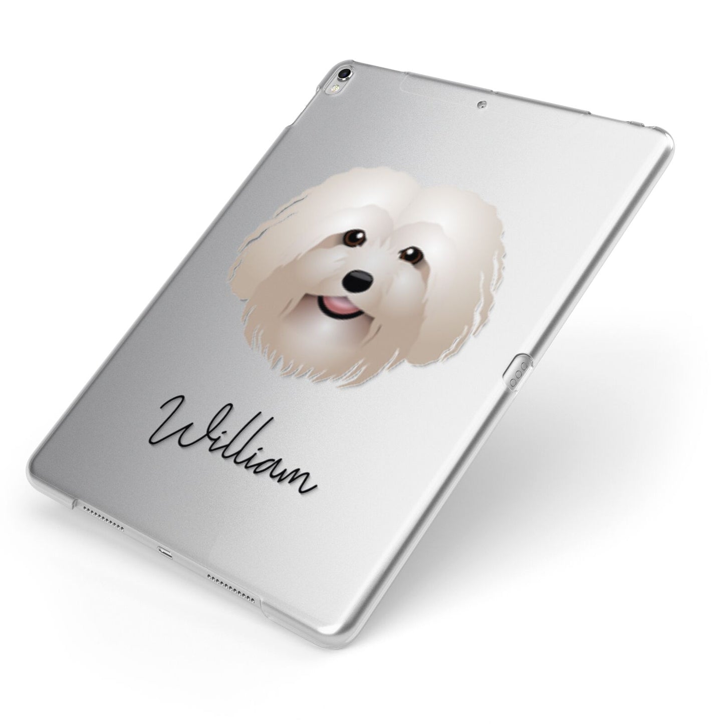 Bolognese Personalised Apple iPad Case on Silver iPad Side View