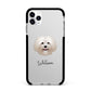 Bolognese Personalised Apple iPhone 11 Pro Max in Silver with Black Impact Case