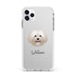 Bolognese Personalised Apple iPhone 11 Pro Max in Silver with White Impact Case