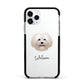 Bolognese Personalised Apple iPhone 11 Pro in Silver with Black Impact Case