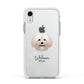 Bolognese Personalised Apple iPhone XR Impact Case White Edge on Silver Phone