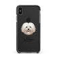 Bolognese Personalised Apple iPhone Xs Max Impact Case Black Edge on Black Phone