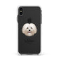 Bolognese Personalised Apple iPhone Xs Max Impact Case White Edge on Black Phone