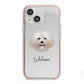 Bolognese Personalised iPhone 13 Mini TPU Impact Case with Pink Edges