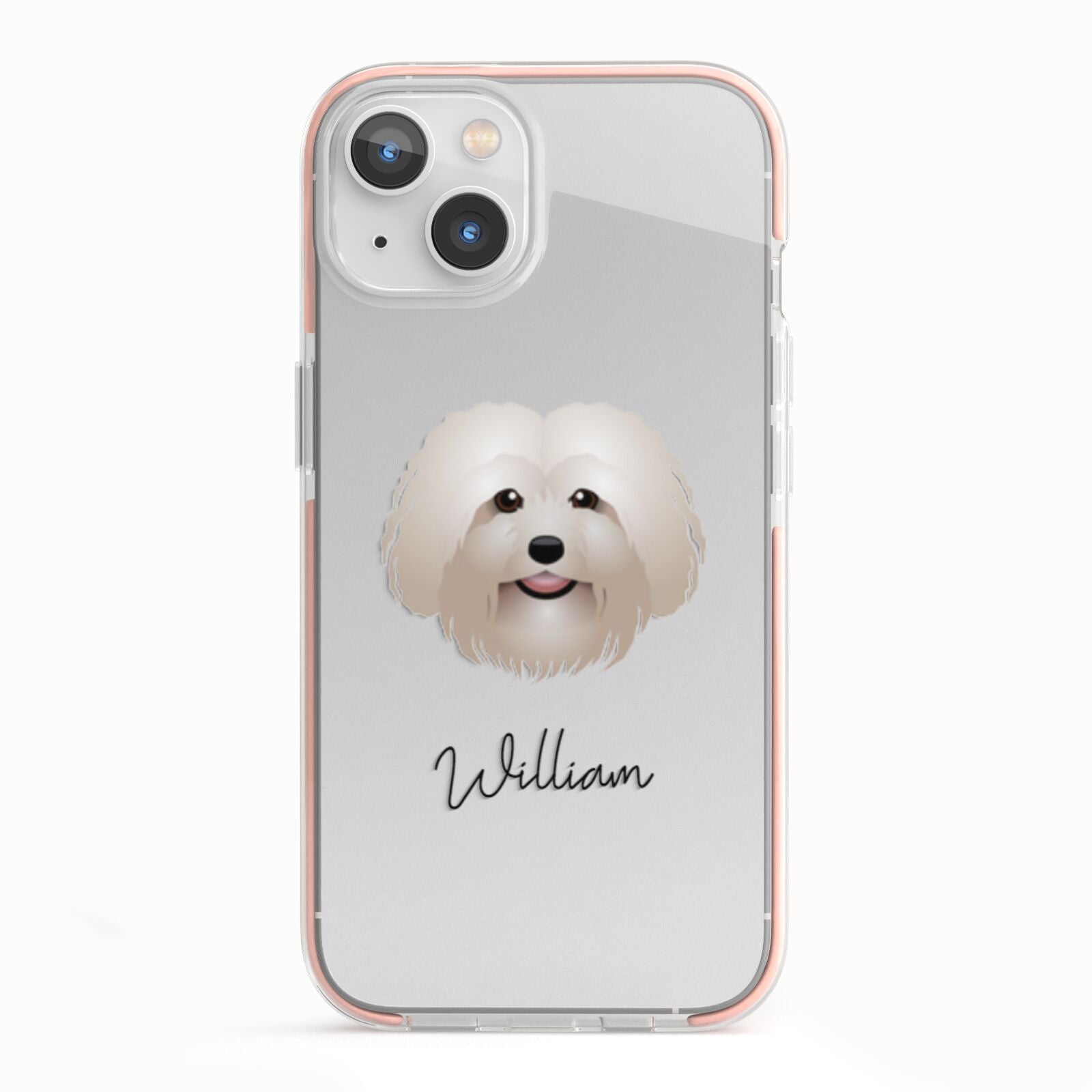 Bolognese Personalised iPhone 13 TPU Impact Case with Pink Edges
