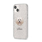 Bolognese Personalised iPhone 14 Glitter Tough Case Starlight Angled Image