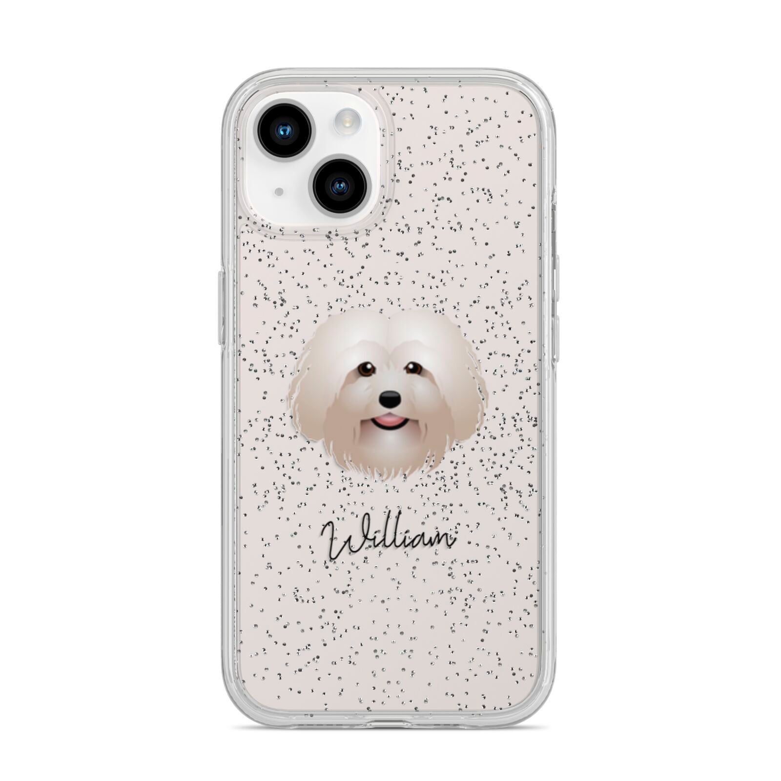 Bolognese Personalised iPhone 14 Glitter Tough Case Starlight